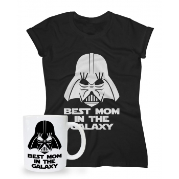 Zestaw dla Mamy koszulka + kubek Best Mom in the galaxy